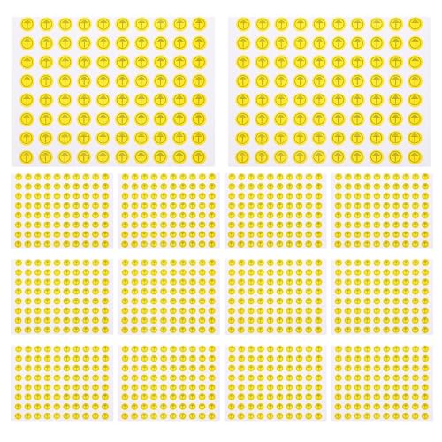 NOLITOY 800 Stück Erdungsschild Erdungssymbol-etiketten Bitte Vinyl Bodensymbol Erde Aufkleber Willkommen Erdboden-symbolaufkleber Forderung Warnung Name Yellow Beschichtetes Papier von NOLITOY
