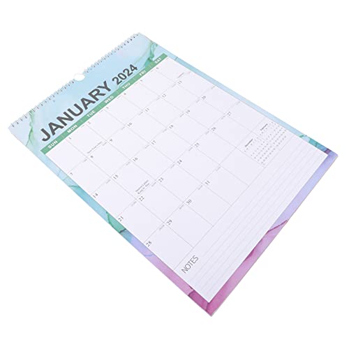 NOLITOY Englischer Kalender Bürokalender Countdown-Kalender Terminkalender Feiertags-Hängekalender Stabiler Wandkalender Englischer Kalender 2023–2024 Familien-Wandkalender von NOLITOY