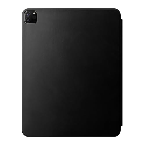 NOMAD Modern Leather Folio | für iPad Pro und Air | Robuste Echtlederhülle mit Rahmen aus Glasfaser | passend für iPad Pro 12.9 (4th Gen) und iPad Air 13 M2 (2024) | Black von NOMAD