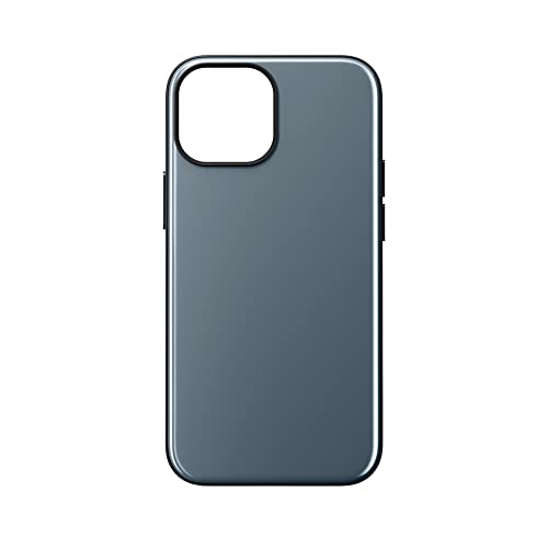 NOMAD Sport Case für iPhone 13 Mini | Hülle mit MagSafe und TPE-Bumper | NFC integriert für Digitale Visitenkarten | aus Polycarbonat | blau von NOMAD