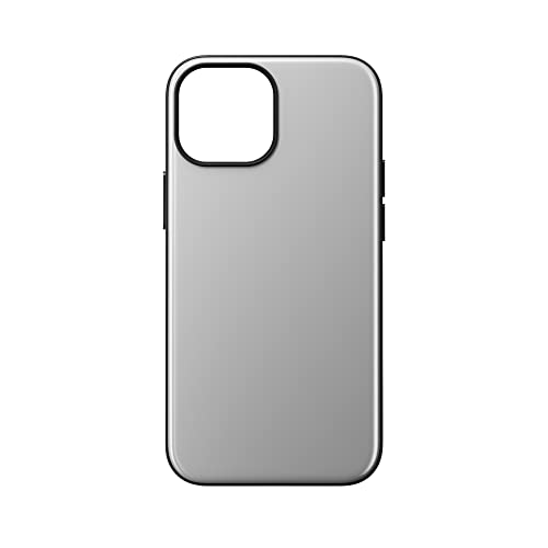 NOMAD Sport Case für iPhone 13 Mini | Hülle mit MagSafe und TPE-Bumper | NFC integriert für Digitale Visitenkarten | aus Polycarbonat | grau von NOMAD