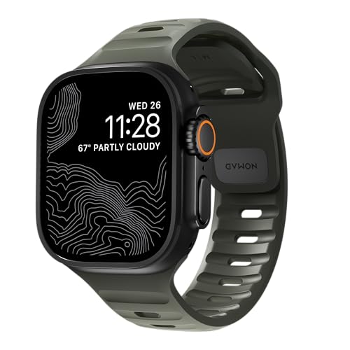 NOMAD Sport Strap V2 Ash Green | strapazierfähiges Uhrenarmband für die 49mm/45mm/44mm/42mm Versionen der Apple Watch | Grün NOMAD Sport Strap V2 Ash Green | strapazierfähiges Uhrenarmband für die 49mm/45mm/44mm/42mm Versionen der Apple Watch | Grün von NOMAD