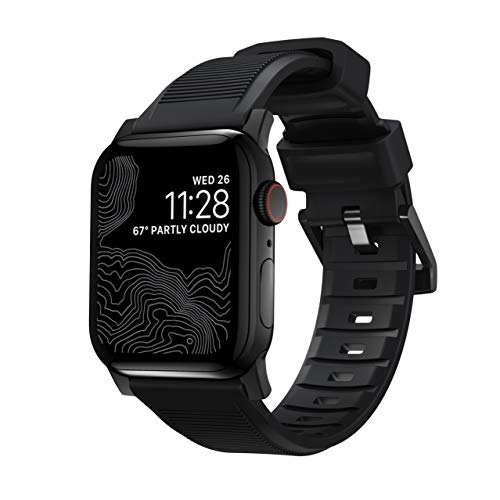 NOMAD Sport Strap V2 Lunar Black | strapazierfähiges Uhrenarmband für die 49mm/45mm/44mm/42mm Versionen der Apple Watch | Schwarz von NOMAD