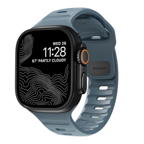 NOMAD Sport Strap V2 Marine Blue | strapazierfähiges Uhrenarmband für die 49mm/45mm/44mm/42mm Versionen der Apple Watch | Blau von NOMAD