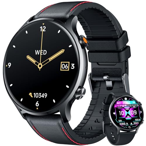 Smartwatch Fitnessuhr Armbanduhr Telefonfunktion Wasserdicht - 1,39" Runde Touchscreen Smart Watch Fitness Tracker Sportuhr mit Blutdruckmessung Schrittzähler Herzfrequenz Kompatibel Android mit iOS Smartwatch Fitnessuhr Armbanduhr Telefonfunktion Wasserdicht - 1,39" Runde Touchscreen Smart Watch Fitness Tracker Sportuhr mit Blutdruckmessung Schrittzähler Herzfrequenz Kompatibel Android mit iOS von NONGAMX