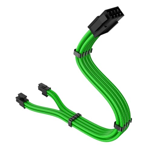 CPU-Kabel, 8-polig auf 4 + 4-polig, abnehmbares Motherboard-Stromkabel, 30 cm, farbiger Nylondraht für Mainbiards von NONGYU