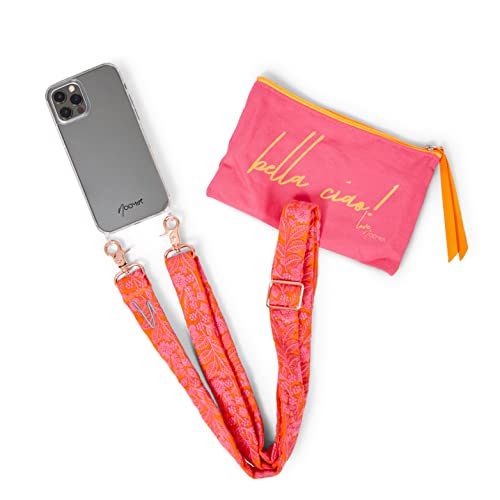 NOOMYA® Premium Fashion Handykette | Set Handyhülle iPhone 13 & Handyband Pink Popsicle | Handygurt zum Umhängen | Necklace Hülle mit Band | Set Wechselband mit Phone Case | Geschenk von NOOMYA