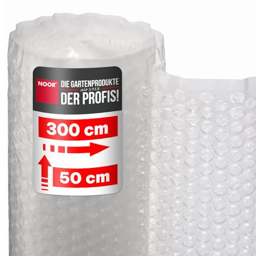 NOOR Luftpolsterfolie Rolle 0,5x3,0 m - Polsterfolie Noppenfolie Isolierfolie - recycelbare UV-beständige Kälteschutzfolie Frostschutzfolie für Kübelpflanzen - ideal für Versand, Verpackung, Umzug NOOR Luftpolsterfolie Rolle 0,5x3,0 m - Polsterfolie Noppenfolie Isolierfolie - recycelbare UV-beständige Kälteschutzfolie Frostschutzfolie für Kübelpflanzen - ideal für Versand, Verpackung, Umzug von NOOR