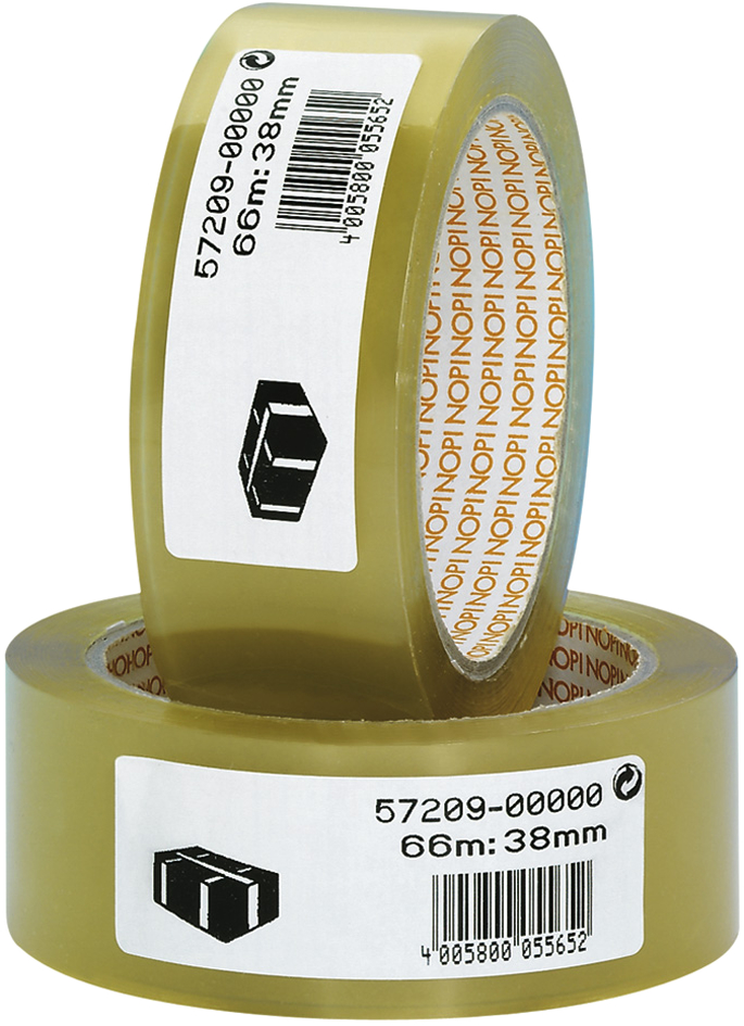 NOPI Verpackungsklebeband aus PVC, 50 mm x 66 m, transparent NOPI Verpackungsklebeband aus PVC, 50 mm x 66 m, transparent von NOPI