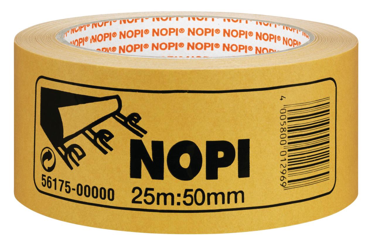 NOPI doppelseitiges Klebeband 50 mm x 25 m braun von NOPI