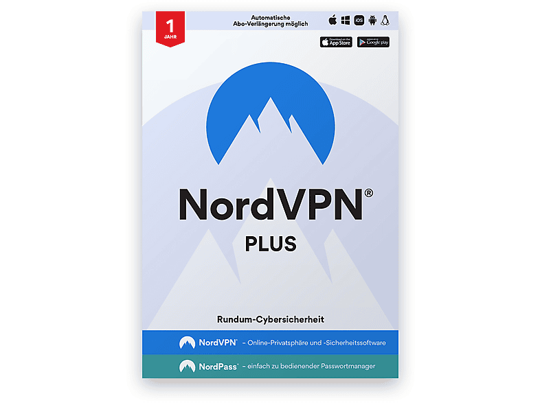 NORDVPN PLUS 1Y (VPN UND PASSWORTMANAGER) - [Multiplattform] von NORD VPN