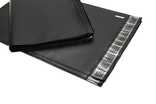 100 Farbige Folien-Versandtaschen - Bunte Klappenbeutel mit Selbstklebeverschluß, unbedruckt, LDPE, recycelbar Format 170 x 240, Farbe schwarz von Nordwerk