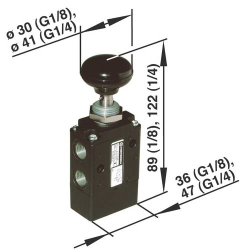 Norgren Mechanischbetätigtes Pneumatik-Ventil 03040402 Gehäusematerial Aluminium 1St. von NORGREN