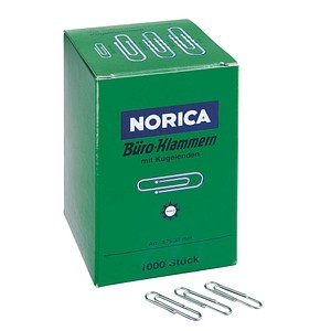 1.000 NORICA Büroklammern silber Metall von NORICA