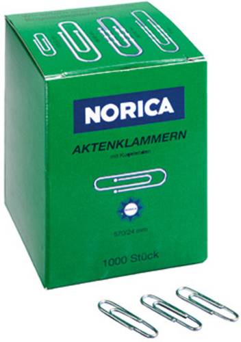 NORICA Büroklammer 1554468 24mm Silber 1000St. von NORICA