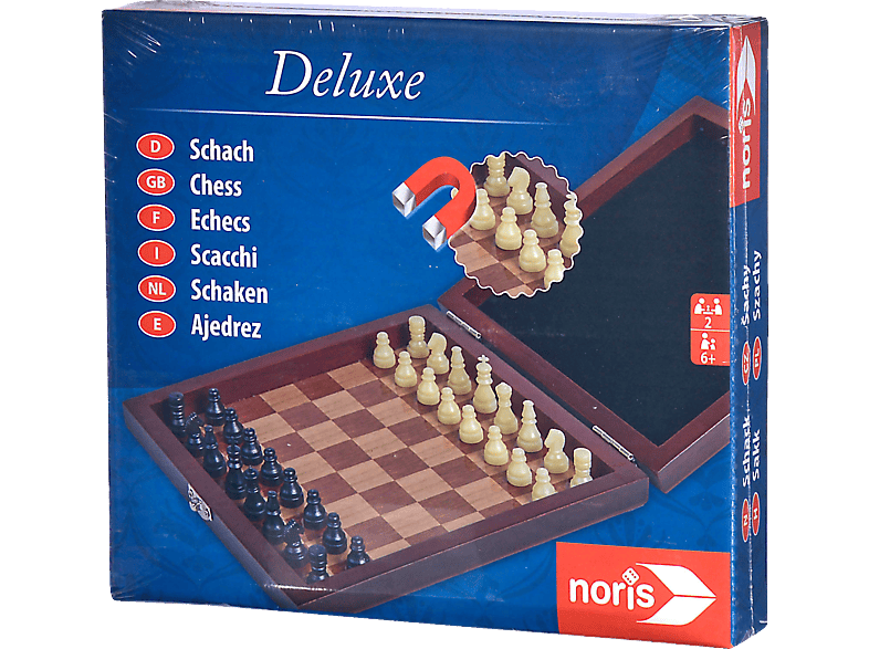 NORIS Deluxe Reisepiel Schach Spieleklassiker Mehrfarbig von NORIS
