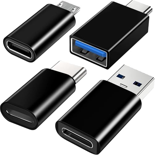 4 Stück USB C Adapter, USB C zu USB 3.0 OTG Adapter, Micro USB auf USB C Adapter, Lightning Buchse auf USB-C Stecker Adapter Kompatibel mit iPhone, Samsung Galaxy, MacBook Pro, Laptop 4 Stück USB C Adapter, USB C zu USB 3.0 OTG Adapter, Micro USB auf USB C Adapter, Lightning Buchse auf USB-C Stecker Adapter Kompatibel mit iPhone, Samsung Galaxy, MacBook Pro, Laptop von NORSHY