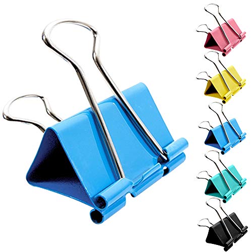 Große Foldback Klammern Bulldog Clips verschiedene Farbklammern Clips 30PCS von NORTHERN BROTHERS