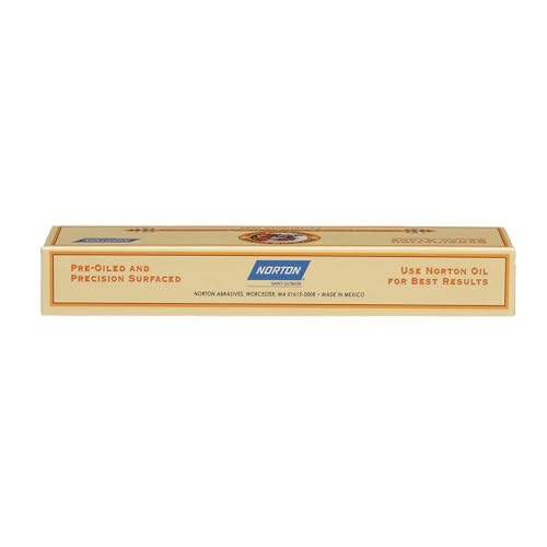 Norton 614636855653 IB8 Ölstein, 2,5 x 5,3 x 20,3 cm, fein und grob, Indien, Rot von Norton Abrasives - St. Gobain