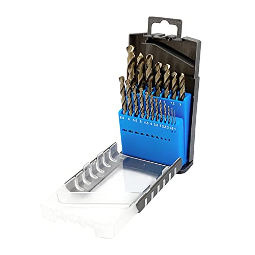 NORTOOLS 19 Stück HSS M35 Cobalt 5% Metallbohrer Bohrer DIN338 mit 135 °Split Point 1-10 mm x 0,5 mm NORTOOLS 19 Stück HSS M35 Cobalt 5% Metallbohrer Bohrer DIN338 mit 135 °Split Point 1-10 mm x 0,5 mm von NORTOOLS