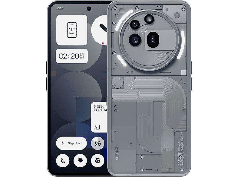 NOTHING Phone (3a) Pro 256 GB Grau Dual SIM von NOTHING