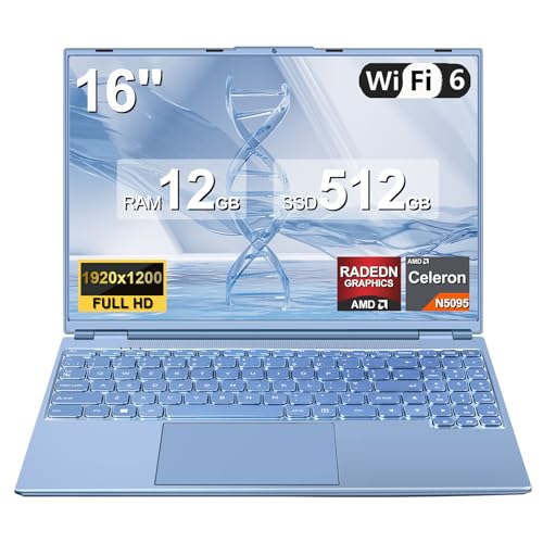 NOTODD Laptop Win 11 Laptop 12 + 512 GB 1 TB SSD Erweiterung, - Blau von NOTODD