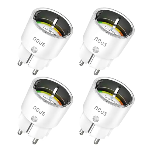 Tasmota Socket NOUS A1T, Smallest WiFi ESP8266 Smart Plug, 16A Mini WiFi Sockets with Power Consumption, Electricity Meter, Timer, Compatible with Alexa, Google Home Assistant, Domoticz, MQTT, 2.4G von NOUS