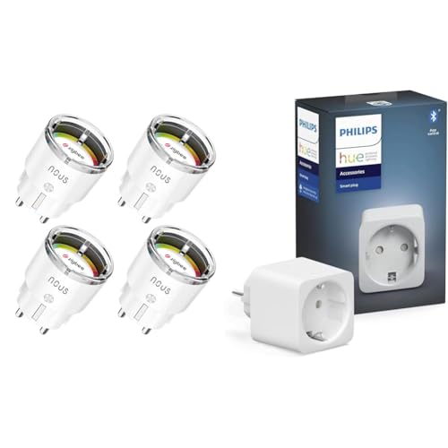 NOUS A1Z Zigbee Steckdose & Philips Hue Smart Plug weiß, smarte Steckdose, kompatibel mit Amazon Alexa, 1-er Pack von NOUS