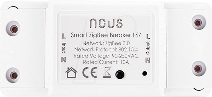 NOUS L6Z - 1 Kanal Schaltaktor, Zigbee von NOUS