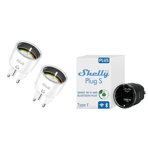 Tasmota Steckdose NOUS A1T Kleinste Wlan ESP8266 smart plug. 16A mini wifi steckdosen mit stromverbrauch stromzähler & Shelly Plus Plug S Intelligente Steckdose Funktioniert mit Alexa & Google Home Tasmota Steckdose NOUS A1T Kleinste Wlan ESP8266 smart plug. 16A mini wifi steckdosen mit stromverbrauch stromzähler & Shelly Plus Plug S Intelligente Steckdose Funktioniert mit Alexa & Google Home von NOUS