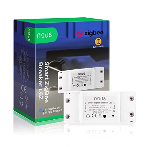 ZigBee schalter Nous L6Z - Alexa lichtschalter unterputz Tuya smart home switch mit zeitschaltuhr, Stromverbrauch Stromzähler, relais 230v Google Home Assistant ZigBee2MQTT - 3.0 Hub erforderlich von NOUS