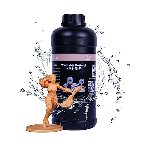 NOVA3D Wasserwaschbares 3D Resin weniger Geruch, 3D Printer Photopolymer Resin 405nm LCD 3D Rapid Photopolymer-Harz für 3D Druck, Beige, 1000g NOVA3D Wasserwaschbares 3D Resin weniger Geruch, 3D Printer Photopolymer Resin 405nm LCD 3D Rapid Photopolymer-Harz für 3D Druck, Beige, 1000g von NOVA3D
