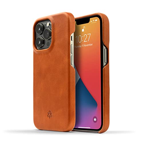 NOVADA Hülle für iPhone 13 Pro, Leder, Lederhülle extra Dünn, Handyhülle Kompatibel mit MagSafe - Hellbraun NOVADA Hülle für iPhone 13 Pro, Leder, Lederhülle extra Dünn, Handyhülle Kompatibel mit MagSafe - Hellbraun von NOVADA