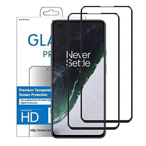 [2 Pack] Novago kompatibel mit OnePlus Nord Hartglas Schutzfolie, Panzerglas Schutzfolie, Tempered Glass Screen Protector [Vollständige Abdeckung] (schwarz) von NOVAGO