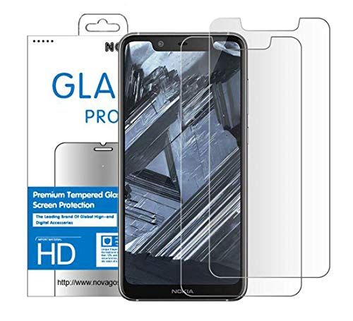 NOVAGO [2 Pack] kompatibel mit Nokia 5.1 - Hartglas Schutzfolie, Panzerglas Schutzfolie, Tempered Glass Screen Protector von NOVAGO