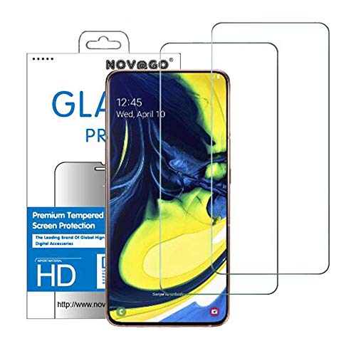 NOVAGO [2 Pack] kompatibel mit Samsung Galaxy A80,A90,A71 - Hartglas Schutzfolie, Panzerglas Schutzfolie, Tempered Glass Screen Protector von NOVAGO