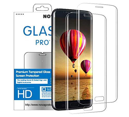 NOVAGO [2 Pack] kompatibel mit Samsung Galaxy S7 Edge Hartglas Schutzfolie, Panzerglas Schutzfolie, Tempered Glass Screen Protector von NOVAGO