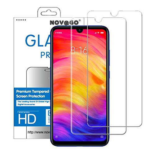 NOVAGO [2 Pack] kompatibel mit Xiaomi Redmi Note 7 Hartglas Schutzfolie, Gehärtetes Glas Schutzfolie, Tempered Glass Screen Protector von NOVAGO