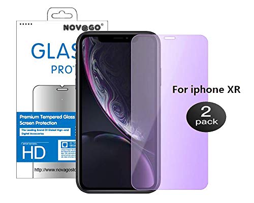 NOVAGO [2 Pack] kompatibel mit iPhone 11, iPhone XR Hartglas Schutzfolie, Panzerglas Schutzfolie, Tempered Glass Screen Protector (augenschonend Dank Anti-Blue-Light) von NOVAGO