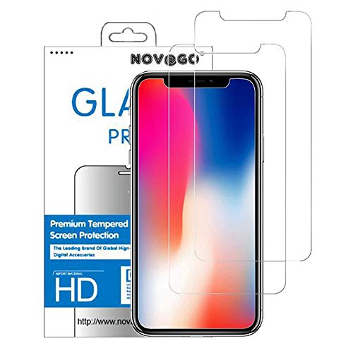 NOVAGO [2 Pack] kompatibel mit iPhone 11 PRO - Hartglas Schutzfolie, Gehärtetes Glas Schutzfolie, Tempered Glass Screen Protector von NOVAGO