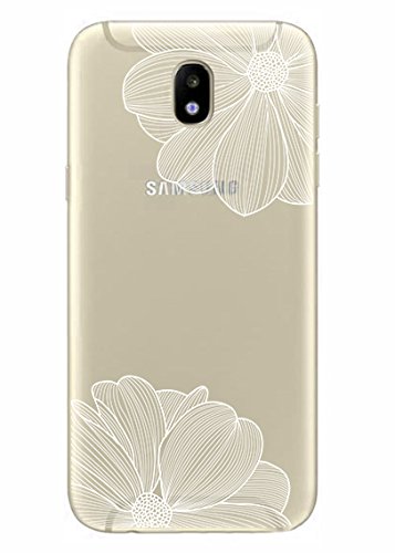 NOVAGO Schutzhülle kompatibel Samsung Galaxy J5 2017 (J530) mit Phantasie Muster (Blumen) von NOVAGO