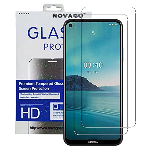 NOVAGO kompatibel mit Nokia 3.4, Nokia 5.4 6.39 '' -Pack mit 2 Glas-Displayschutzfolien gehärtetes Glas beständig (transparent) von NOVAGO