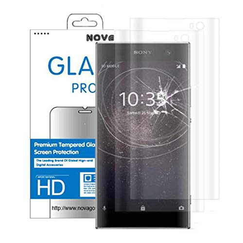 NOVAGO kompatibel mit Sony Xperia XA2- Hartglas Schutzfolie, Panzerglas Schutzfolie, Tempered Glass Screen Protector [Vollständige Abdeckung] (x2) von NOVAGO