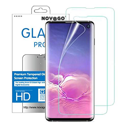 Novago Displayschutzfolie kompatibel mit Samsung Galaxy S10, 2 Stück von NOVAGO