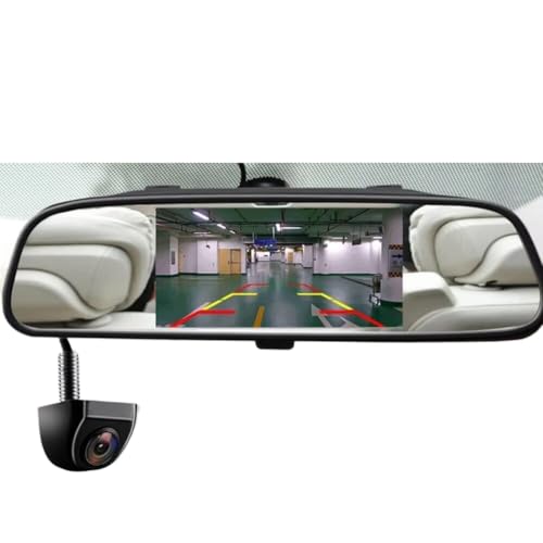 Einparkkamera Kamera 4,3-Zoll-LCD-Rückspiegel-Monitor Rückfahrkamera-Kit für Auto MPV RV SUV Parkplatz Einfache Verwendung Rückfahrkameras(Type-3) von NOVEMS
