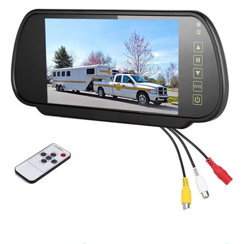 Einparkkamera Kamera Drahtloser 7-Zoll-Rückspiegelmonitor + Auto-Rückfahrkamera-Kit Nachtsichtkamera Rückfahrkameras(Monitor Only) von NOVEMS