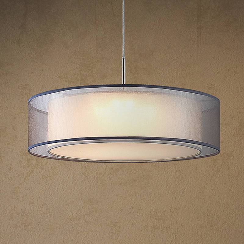 LED-Hängeleuchte Chloe mit doppeltem Schirm von NOWA