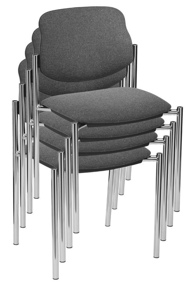 Nowy Styl Besucherstuhl anth./G:chrom/4 von NOWY STYL