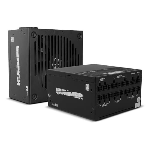 NOX Hummer P 1000W 80 Plus Platinum -NXHUMMERP1000W- 1000W Netzteil, ATX, EPS, S-ATA, 3.0 12V, Ultra-Quiet 140mm Lüfter, TEAPO Elektrolytkondensatoren, Schwarz von NOX XTREME PRODUCTS