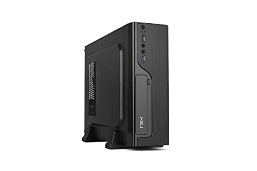 NOX LITE070 - NXLITE070 Mini-Tower mit Netzteil 500 W, USB 3.0, Lüfter 80 mm, Micro ATX, ITX, Frontpanel mit gebürsteter Optik, Schwarz von NOX XTREME PRODUCTS